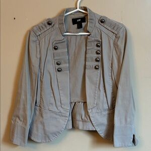 H&M Women's Gray Military-Style Blazer​